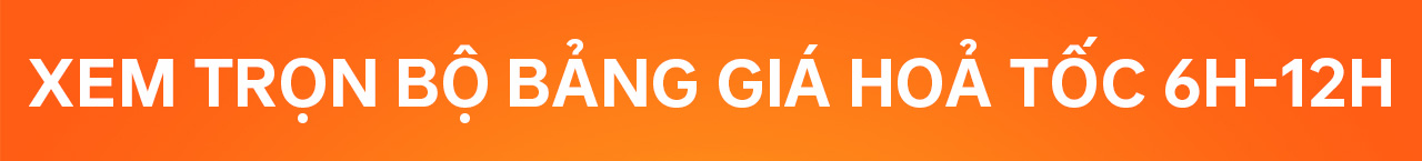 bảng giá hoả tốc